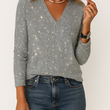 Victoria | V-neck Diamond Blouse