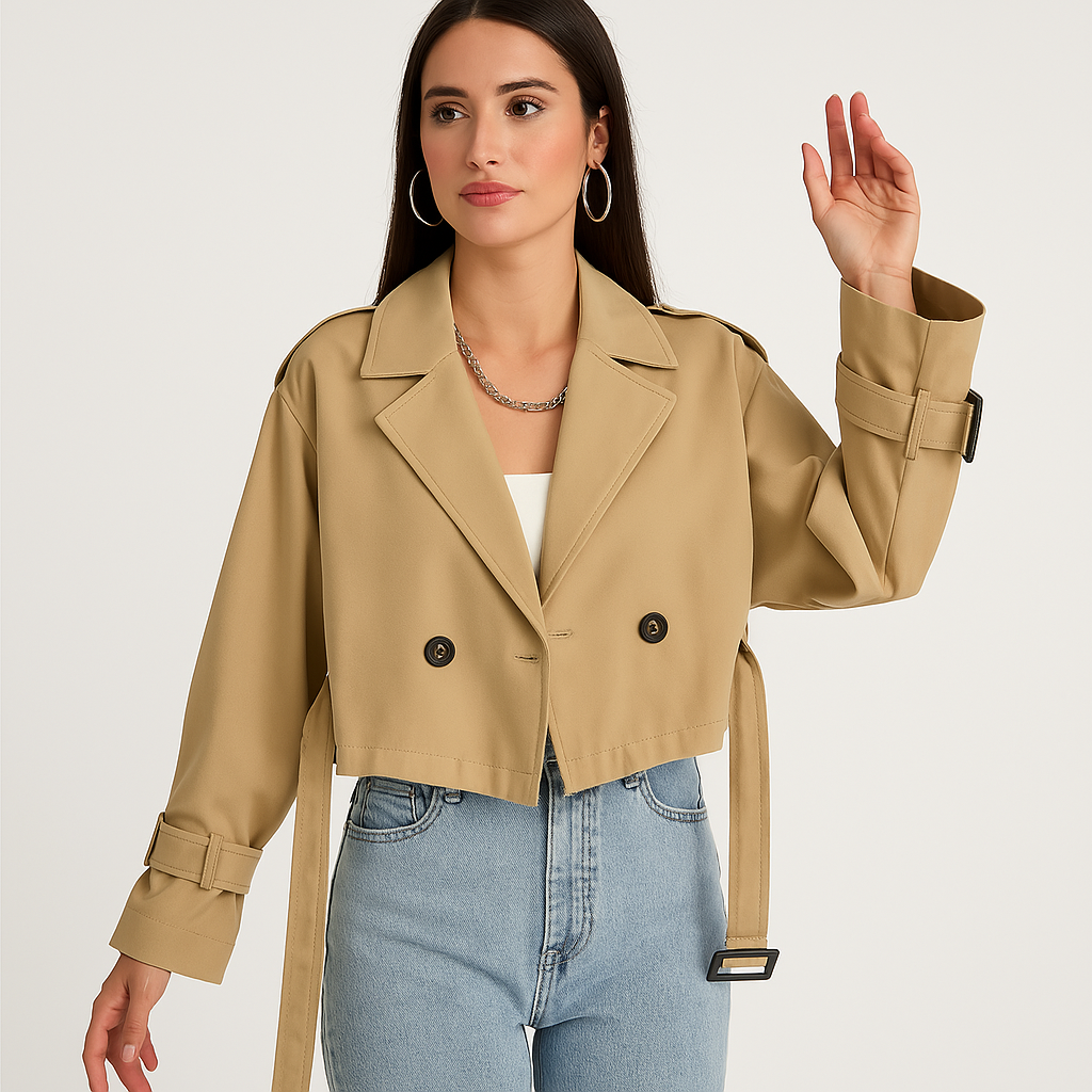 Kaia | Cropped Trench Coat