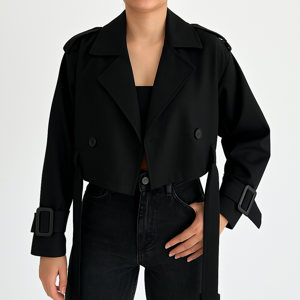 Kaia | Cropped Trench Coat