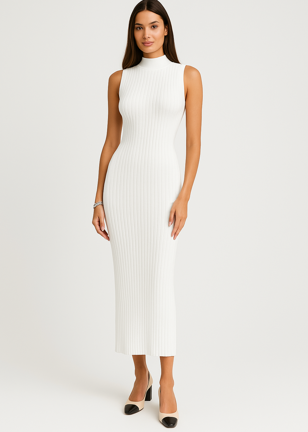 Elira | Ribbed Sleeveless Maxi Dress
