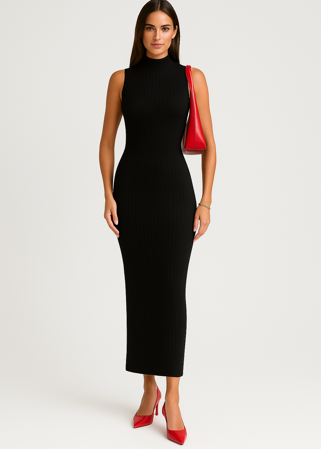 Elira | Ribbed Sleeveless Maxi Dress
