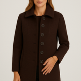 Amira | Wool Blend Button Coat