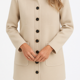 Amira | Wool Blend Button Coat
