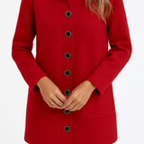 Amira | Wool Blend Button Coat