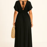 Giselle | V-neck Slit Dress