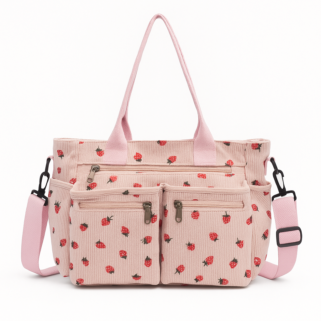 Strawbé | Multi-Pocket Tote Bag