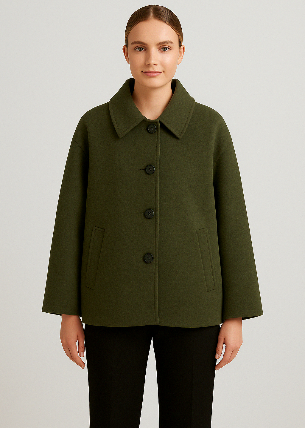Ella | Cropped Wool Coat