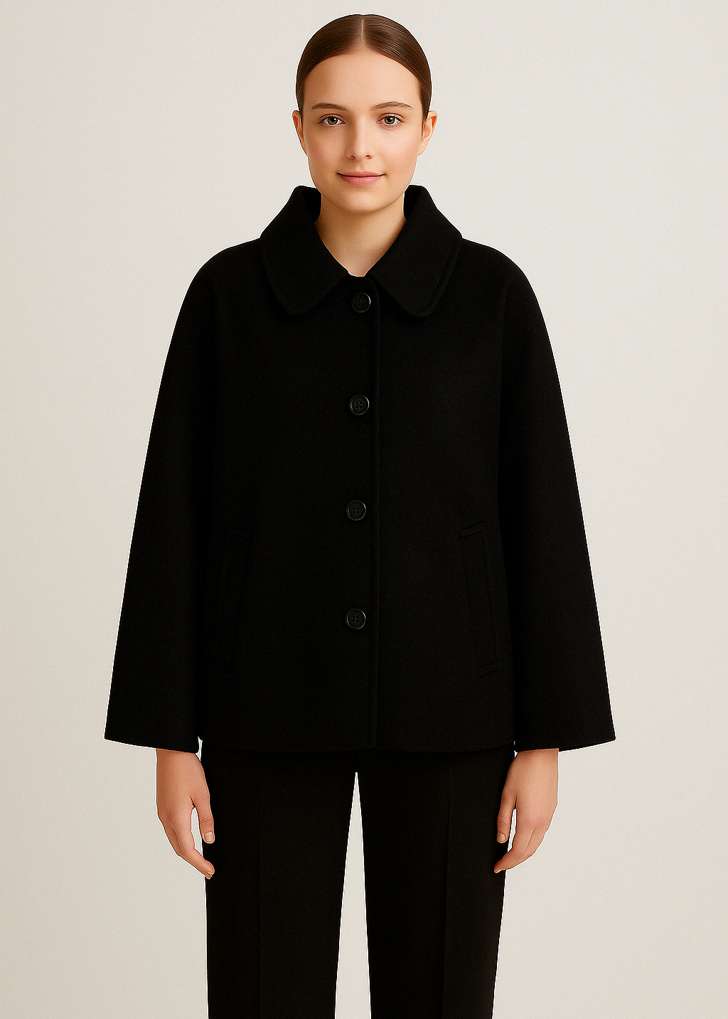 Ella | Cropped Wool Coat