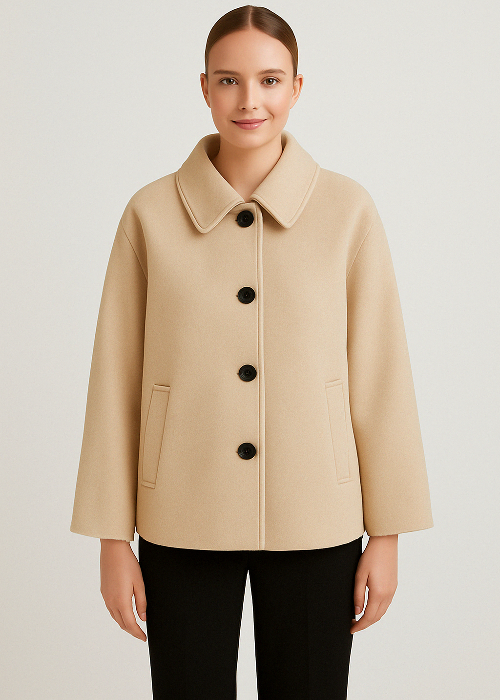 Ella | Cropped Wool Coat