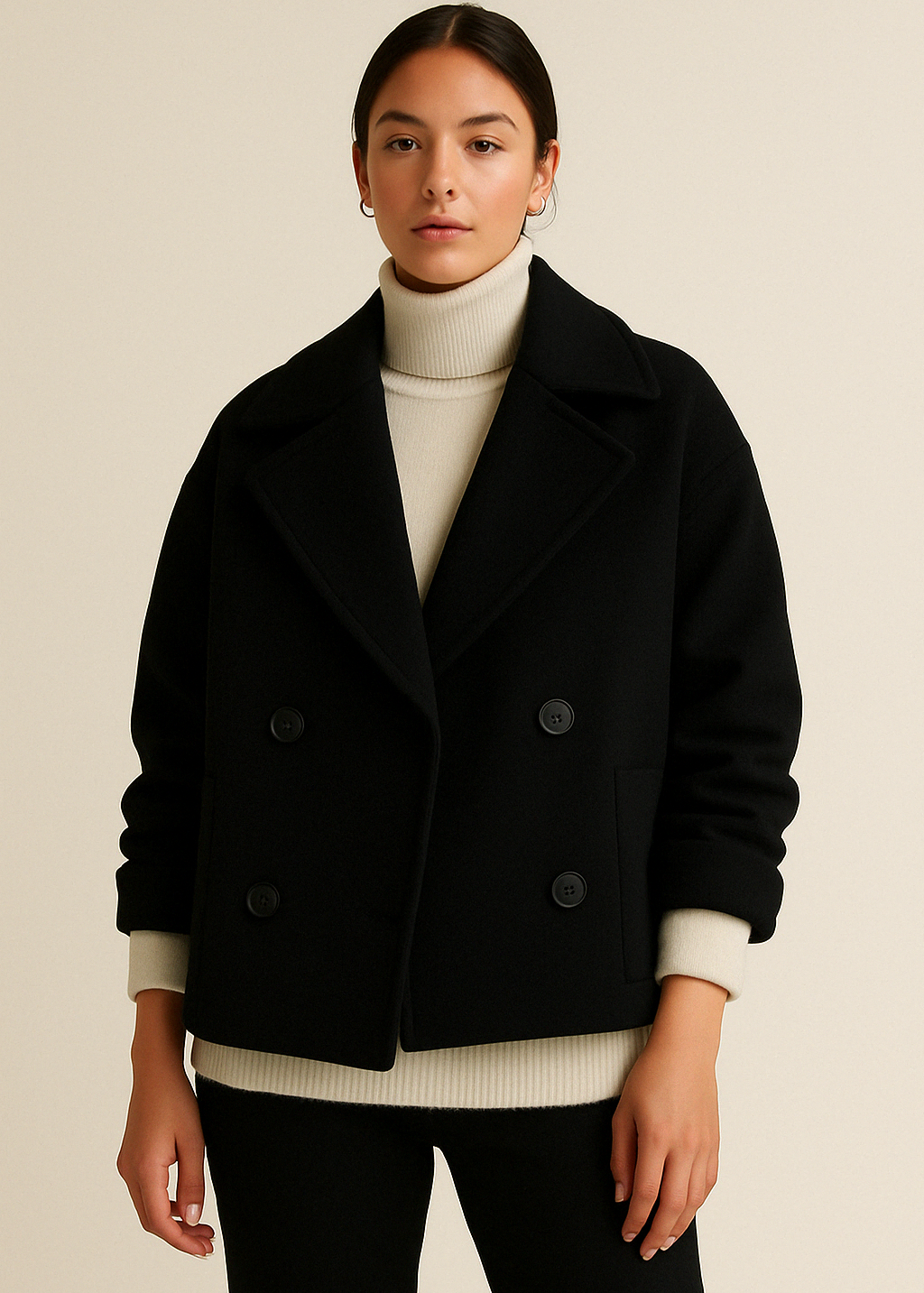 Maria | Cropped Wool Coat