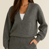 Thilde | V-Neck Casual 2-Piece Set