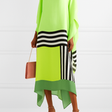 Iria | Geometric Silk Kaftan