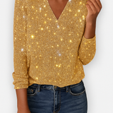 Victoria | V-neck Diamond Blouse