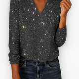 Victoria | V-neck Diamond Blouse