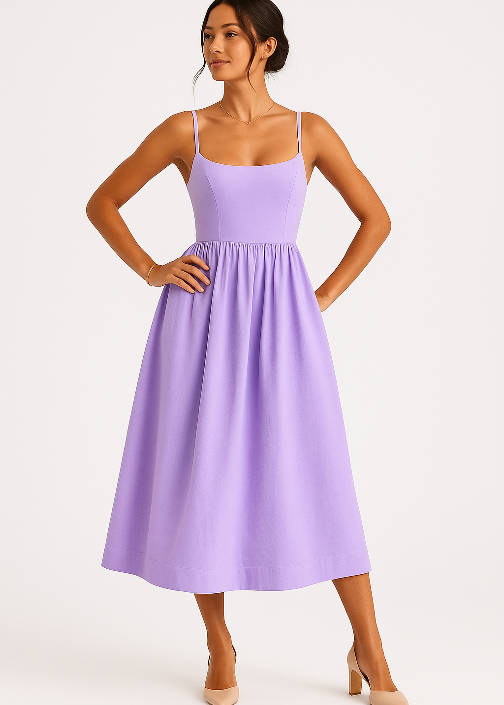 Joline | Spaghetti Strap Midi Dress