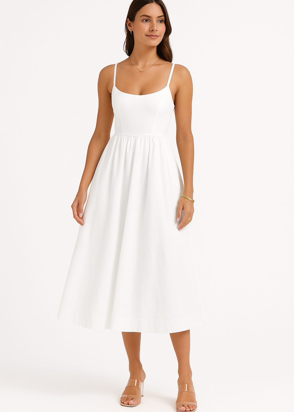 Joline | Spaghetti Strap Midi Dress