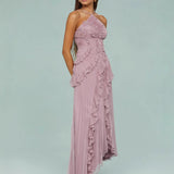 Elisia I Textured Maxi Dress