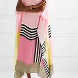 Iria | Geometric Silk Kaftan