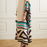 Iria | Geometric Silk Kaftan
