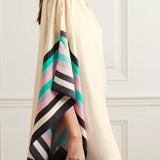 Iria | Geometric Silk Kaftan
