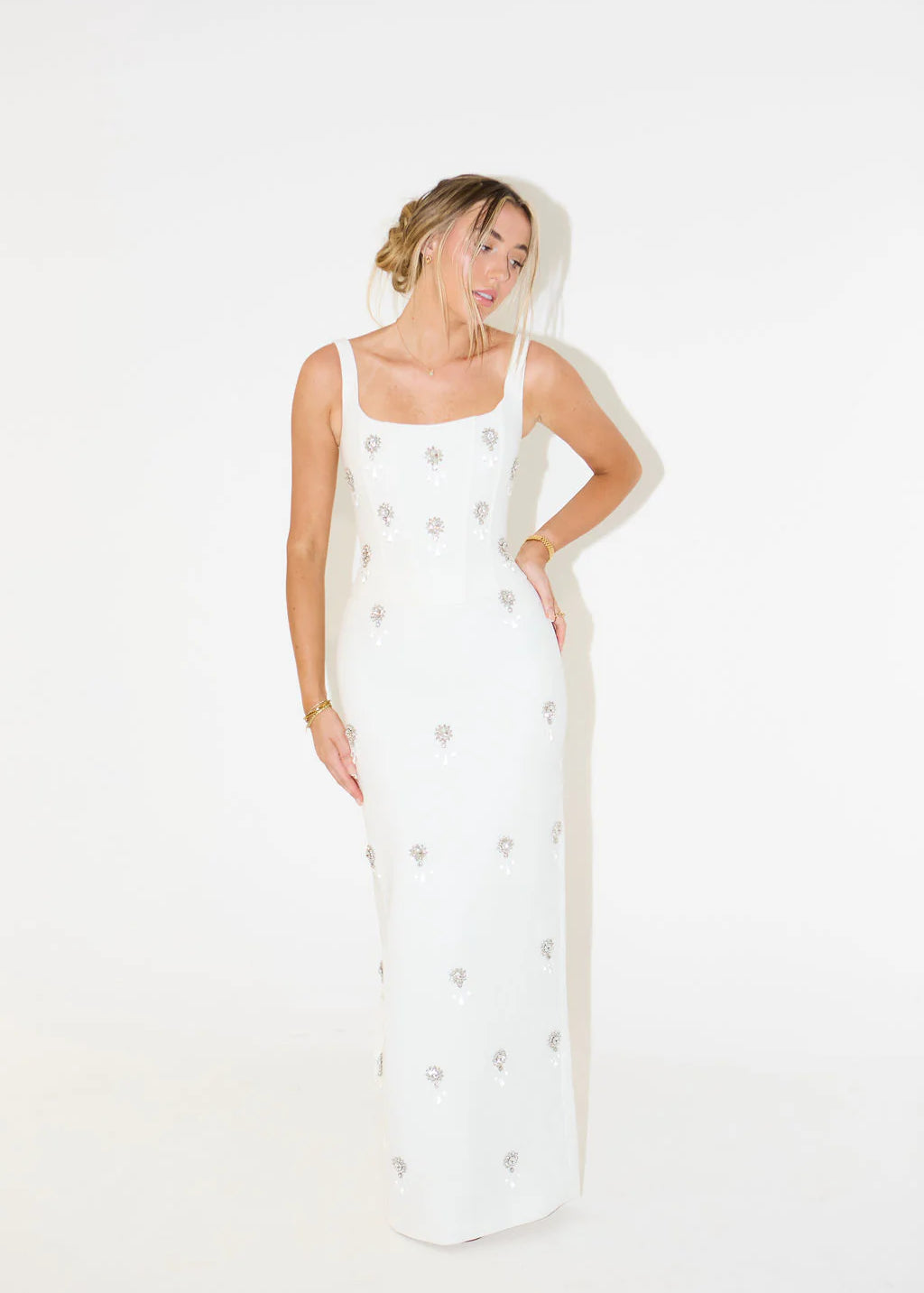 Mikaela | Crystal Maxi Skirt Set